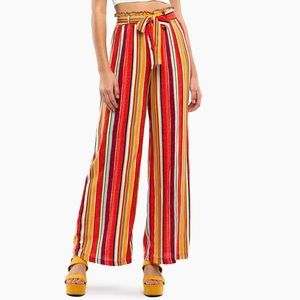 Broken Stripe Wide Leg Pant